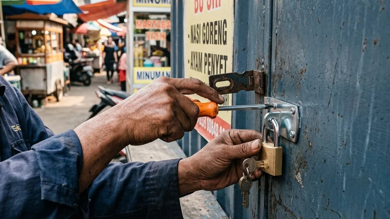 Cara Ganti Kunci Pintu Booth Container yang Rusak Sendiri