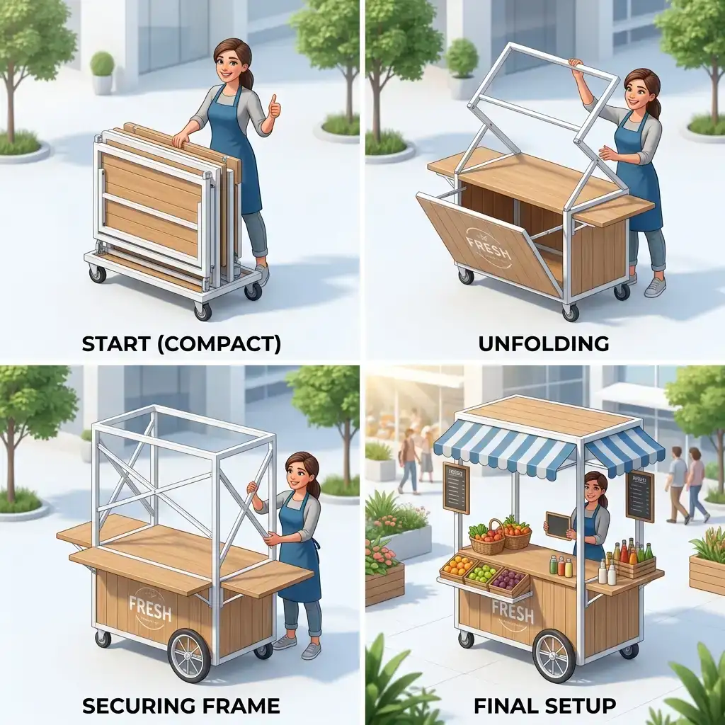 Cara Pasang Booth Portable Knockdown dalam 5 Menit (Tanpa Alat)