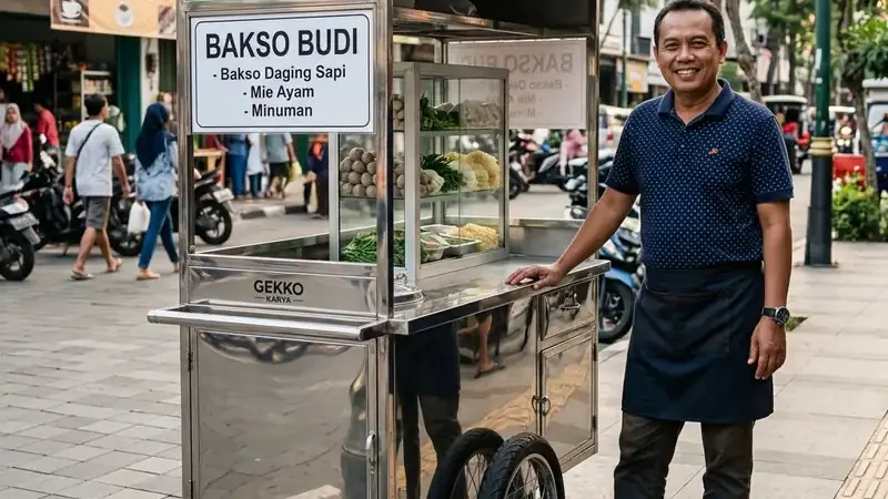 Kelebihan Gerobak Lipat Stainless Steel vs Aluminium