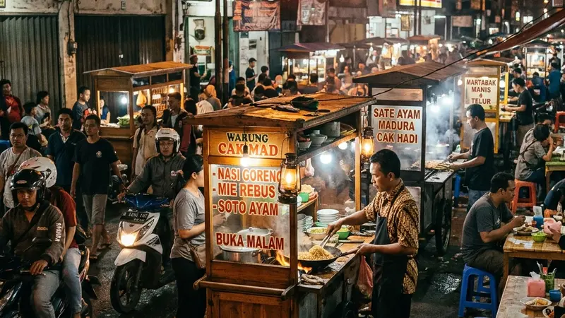 Ide Bisnis Kuliner Malam Modal Kecil dengan Gerobak Dorong