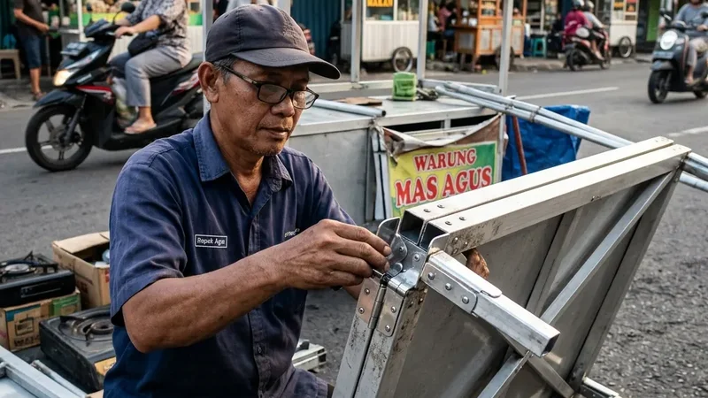 Panduan Melipat Booth Portable agar Rangka Tidak Bengkok